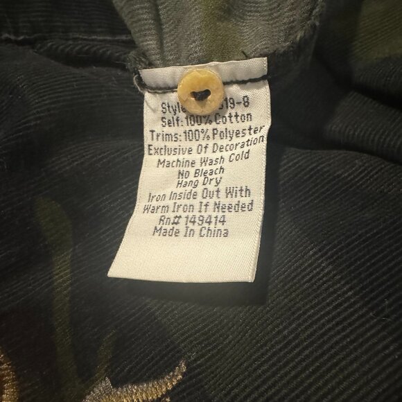 Johnny Was camouflage & floral tunic dress ~ L - Picture 10 of 10